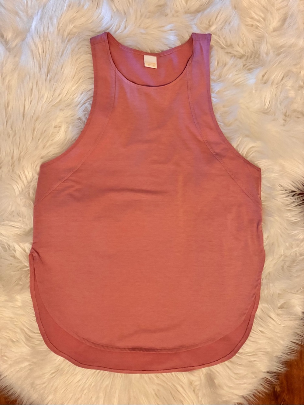 Lole Performance Wool Tank Camisole Sleeveless Top Muscle Sz Large LSW4301 Coral